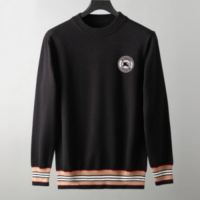 Burberry 2019 Mens Retro Logo Crew-neck Wool Sweater - 버버리 2019 남성 레트로 로고 크루넥 울 스웨터 Bur01702x.Size(m - 3xl).블랙