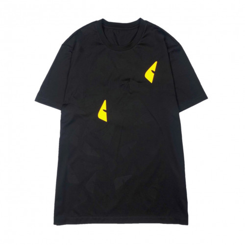 Fendi 2019 Mm/Wm Logo Cotton Short Sleeved Tshirt - 펜디 2019 남자 로고 코튼 반팔티 Fen0485x.Size(xs - 2xl).블랙