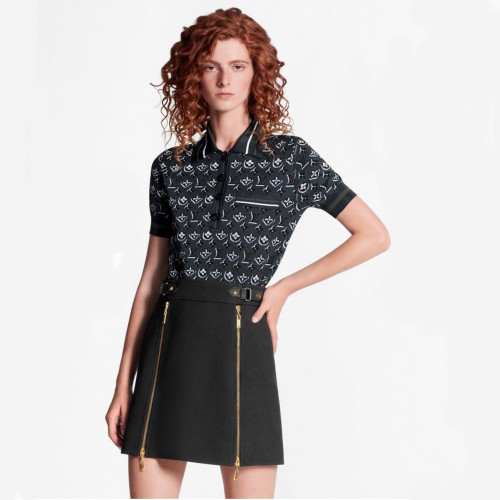 Louis vuitton 2019 Womens Monogram Cotton Polo Short Sleeved Tshirts - 루이비통 2019 여성 모노그램 고튼 폴로 반팔티 Lou01489x.Size(s - l).블루