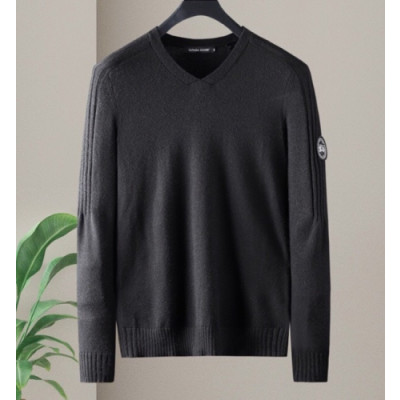 [캐나다구스]Canada goose 2019 Mens Patch Logo Casual Wool Sweater - 캐나다구스 2019 남성 패치 로고 캐쥬얼 울 스웨터 Can0262x.Size(m - 2xl).블랙