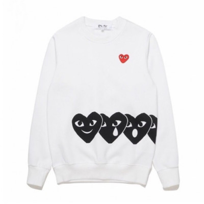 Cdgplay 2019 Unisex Print Heart Cotton Tshirts - 꼼데가르송 남/녀 프린트 하트 코튼 기모 긴팔티 - cdg34x