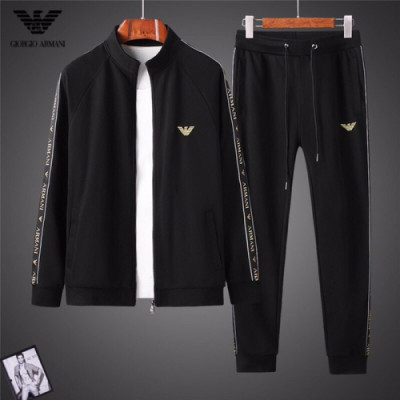 [알마니]Emporio Armani 2019 Mens Cotton Training Clothes&Pants - 알마니 2019 남성 코튼 트레이닝복&팬츠 Arm0500x.Size(m - 4xl).블랙