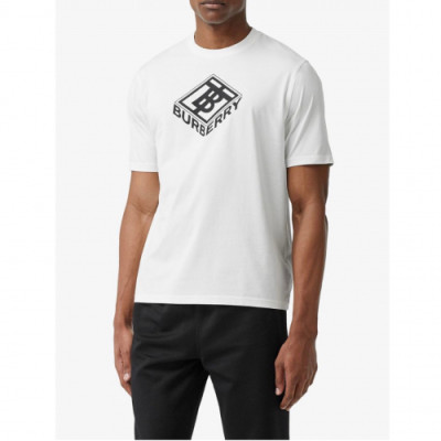 [버버리]Burberry 2019 Mm/Wm Logo Cotton Short Sleeved Tshirts - 버버리 2019 남자 로고 코튼 반팔티 Bur01768x.Size(s - xl).화이트