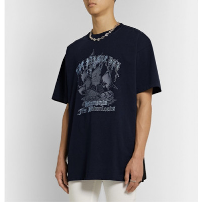 [베트멍]Vetements 2020 Mm/Wm Printing Logo Cotton Short Sleeved Oversize Tshirts - 베트멍 2020 남자 프린팅 로고 코튼 오버사이즈 반팔티 Vet0043x.Size(xs - l).블랙