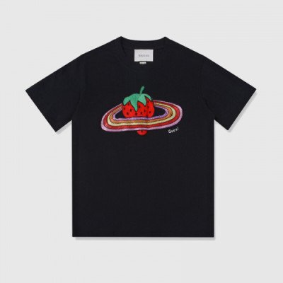 [매장판]Gucci 2019 Mm/Wm Logo Cotton Short Sleeved Tshirt - 구찌 2019 남자 로고 코튼 반팔티 Guc01896x.Size(s - l).블랙