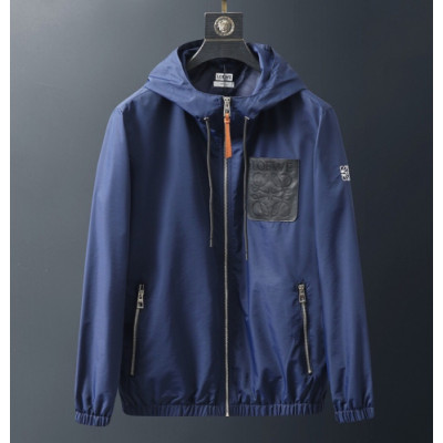 [로에베]Loewe 2019 Mens Logo Casual Windproof Jackets - 로에베 2019 남성 로고 캐쥬얼 방풍자켓 Loe0135x.Size(m - 2xl).블루