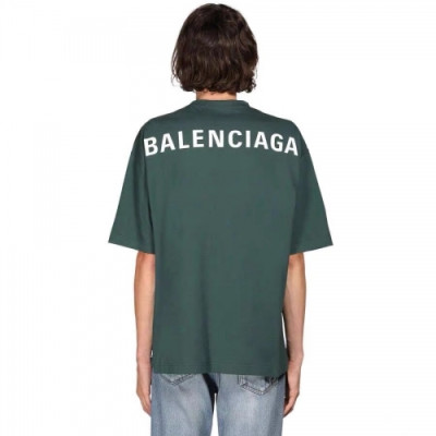 [발렌시아가]Balenciaga 2019 Mm/Wm Logo Cotton Oversize Short Sleeved Tshirts - 발렌시아가 2019 남자 로고 코튼 오버사이즈 반팔티 Bal0418x.Size(s - m).2컬러(블루/그린)