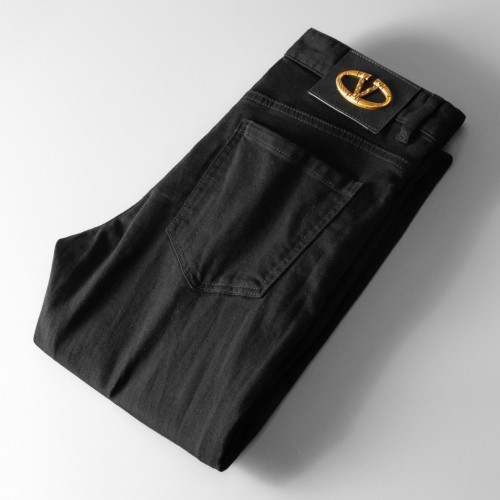 Valentino 2019 Mens Logo Denim Jeans - 발렌티노 2019 남성 로고 데님 청바지 Val0296x.Size(29 - 40).블랙
