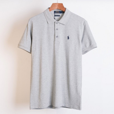 Polo 2019 Mens Logo Cotton Polo Short Sleeved Tshirs - 폴로 2019 남성 로고 코튼 폴로 반팔티 Pol0017x.Size(m - 3xl).그레이