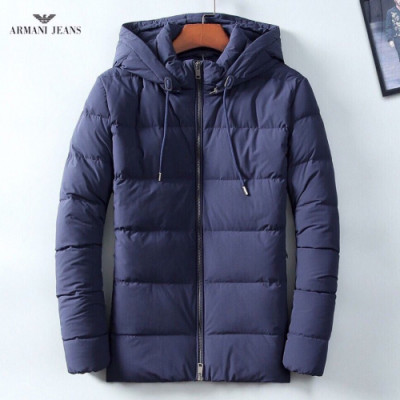 [알마니]Armani 2019 Mens Logo Goose Down Padding - 알마니 2019 남성 로고 캐쥬얼 구스다운 패딩 Arm0523x.Size(m - 3xl).블루