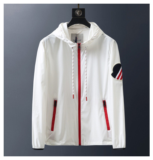 Moncler  2019 Mens Patch Logo Casual Windproof Jackets - 몽클레어 2019 남성 패치 로고 캐쥬얼 방풍 자켓 Moc01313x.Size(m - 2xl).화이트