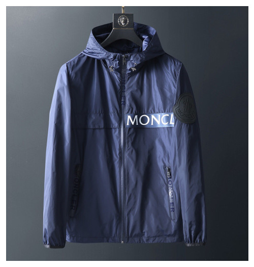 Moncler  2019 Mens Patch Logo Casual Windproof Jackets - 몽클레어 2019 남성 패치 로고 캐쥬얼 방풍 자켓 Moc01317x.Size(m - 2xl).블루