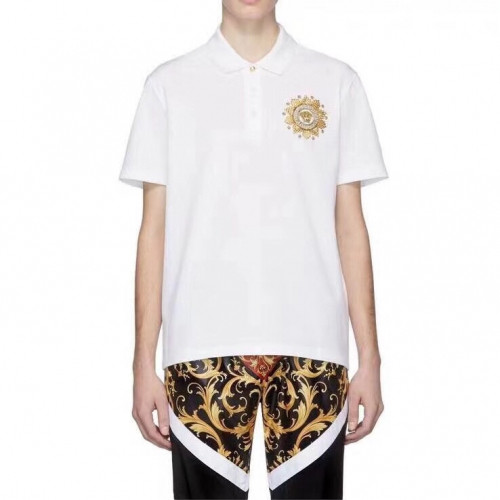 [베르사체]Versace 2019 Mens Logo Cotton Short Sleeved Polo Tshirts - 베르사체 2019 남성 로고 코튼 폴로 반팔티 Ver0461x.Size(m - 3xl).화이트