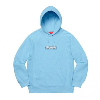 Supreme 2019 Mm/Wm Box Logo Casual Cotton HoodT - 슈프림 2019 남자 박스로고 캐쥬얼 코튼 기모 후드티 Sup0074x.Size(s - xl).스카이블루