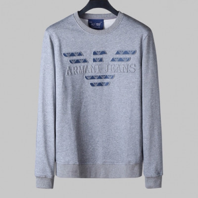 [알마니]Armani 2019 Mens Logo Cotton Man-to-man - 알마니 2019 남성 로고 코튼 기모 맨투맨 Arm0528x.Size(m - 3xl).그레이