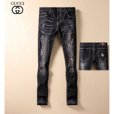 [구찌]Gucci 2020 Mens Casual Initial Logo Denim Pants - 구찌 2020 남성 캐쥬얼 이니셜 로고 데님 팬츠 Guc01950x.Size(29 - 36).블랙