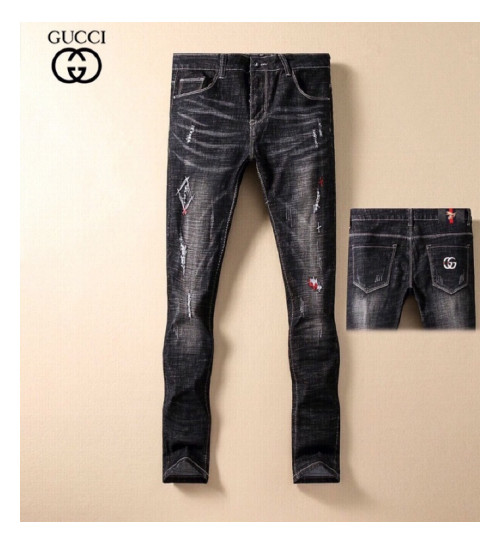 [구찌]Gucci 2020 Mens Casual Initial Logo Denim Pants - 구찌 2020 남성 캐쥬얼 이니셜 로고 데님 팬츠 Guc01950x.Size(29 - 36).블랙