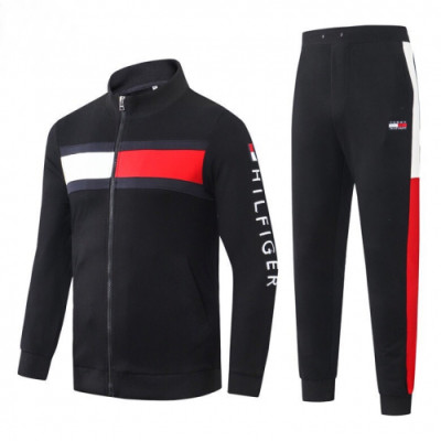 [토미]Tommy 2020 Mens Logo Silket Training Clothes&Pants - 토미 2020 남성 로고 실켓 트레이닝복&팬츠 Tom0021x.Size(m - 3xl).블랙