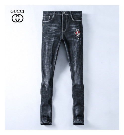 [구찌]Gucci 2020 Mens Casual Initial Logo Denim Pants - 구찌 2020 남성 캐쥬얼 이니셜 로고 데님 팬츠 Guc01960x.Size(29 - 38).블랙