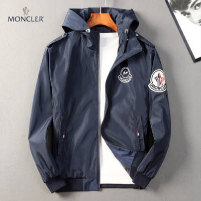 [몽클레어]Moncler 2020 Mens Patch Logo Casual Windproof Jackets - 몽클레어 2020 남성 패치 로고 캐쥬얼 방풍 자켓 Moc01338x.Size(m - 3xl).네이비