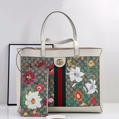 Gucci 2020 Ophidia Supreme Women Tote Shoulder Bag,44CM - 구찌 2020 오피디아 수프림 여성용 토트숄더백 547947,GUB0911,44CM,화이트+브라운