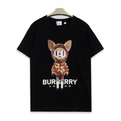 [버버리]Burberry 2020 Mm/Wm Logo Cotton Short Sleeved Tshirts - 버버리 2020 남자 로고 코튼 반팔티 Bur01915x.Size(s - l).블랙