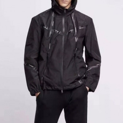 [알마니]Armani 2020 Mens Logo Casual Windproof Jackets - 알마니 2020 남성 로고 캐쥬얼 방풍 자켓 Arm0558x.Size(s - 2xl).블랙