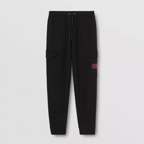[버버리]Burberry 2020 Mens Logo Casual Cotton Pants - 버버리 2020 남성 로고 캐쥬얼 코튼 팬츠 Bur01935x.Size(s - 2xl).블랙