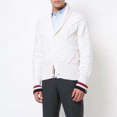 [톰브라운]Thom Browne 2020 Mens Classic V-neck Wool Cardigan - 톰브라운 2020 남성 클래식 브이넥 울 가디건 Thom0482x.Size(s - xl).2컬러(아이보리/그레이)