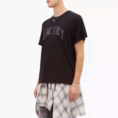 [아미리]Amiri 2020 Mens Logo Cotton Short Sleeved Tshirts - 아미리 2020 남성 로고 코튼 반팔티 Ami0067x.Size(s - xl).블랙