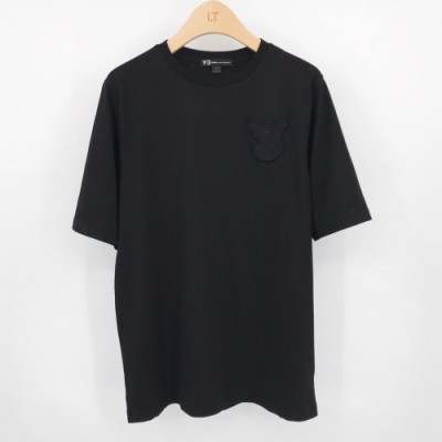 [요지야마모토]Y-3 2020 Mm/Wm Logo Basic Cotton Short Sleeved Tshirts - 요지야마모토 2020 남자 로고 베이직 코튼 반팔티 Y3/0052x.Size(s - xl).블랙