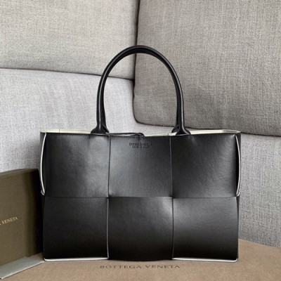 Bottega Veneta 2019 Leather Ladies Tote Shopper Bag,36cm - 보테가 베네타 2019 레더 여성용 토트 쇼퍼백,609175, BVB0500,36cm,블랙