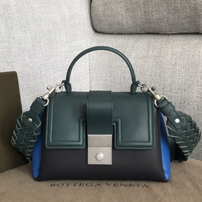 Bottega Veneta 2019 Piazza Small Tote Shoulder Bag,20cm - 보테가 베네타 2019 피아짜 스몰 토트 숄더백, 567208,BVB0504,20cm,블랙+그린