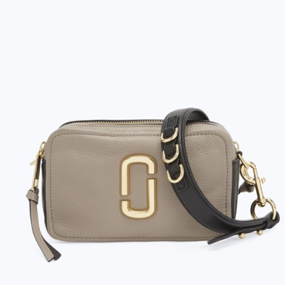 Mark Jacobs 2019 Leather Women Camera Shoulder Bag,21cm - 마크제이콥스 2019 레더 여성용 카메라 숄더백,MJB0143,21cm,그레이