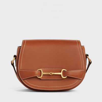 Celine 2019 Crecy Leather Women Shoulder Bag,17CM - 셀린느 2019 크레시 레더 여성용 숄더백 ,191363-2,17CM,브라운