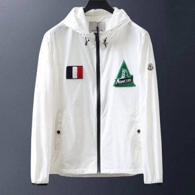 [몽클레어]Moncler 2020 Mens Patch Logo Casual Windproof Jackets - 몽클레어 2020 남성 패치 로고 캐쥬얼 방풍 자켓 Moc01356x.Size(m - 2xl).화이트