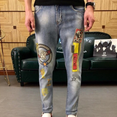 [베르사체]Versace 2020 Mens Mesusa Denim Jeans - 베르사체 2020 남성 메두사 데님 청바지 Ver0493x.Size(28 - 38).블랙