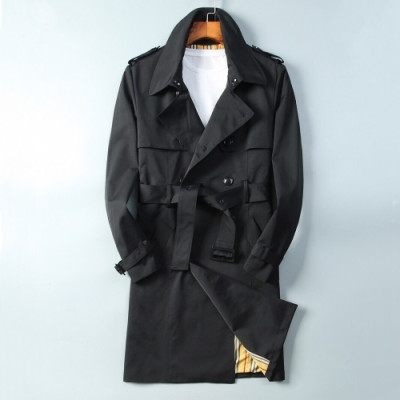 [버버리]Burberry 2020 Mens Vintage Cotton Trench Coats - 버버리 2020 남성 빈티지 코튼 트렌치 코트 Bur01968x.Size(m - 2xl).블랙