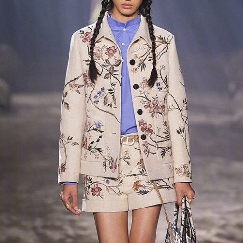 Dior Womens Flower Linen Short Skirt - 디올 여성 플라워 린넨 반바지 Dio514x