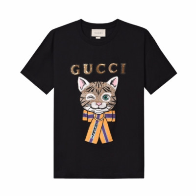 [매장판]Gucci 2020 Mm/Wm Logo Cotton Oversize Short Sleeved Tshirts - 구찌 2020 남자 로고 코튼 오버사이즈 반팔티 Guc02023x.Size(xs - l).블랙