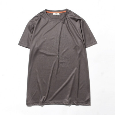 Hermes 2020 Mens Crew-neck Silket Short Sleeved Tshirts - 에르메스 2020 남성 크루넥 실켓 반팔티 Her0385x.Size(m - 2xl).그레이