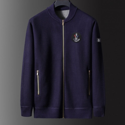 [몽클레어]Moncler 2020 Mens Retro Logo Zip-up Wool Sweaters - 몽클레어 2020 남성 레트로 로고 집업 울 스웨터 Moc01371x.Size(m - 3xl).2컬러(블랙/네이비)