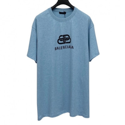 [발렌시아가]Balenciaga 2020 Mm/Wm Logo Cotton Short Sleeved Tshirts - 발렌시아가 2020 남자 로고 오버사이즈 코튼 반팔티 Bal0463x.Size(xs - m).스카이블루