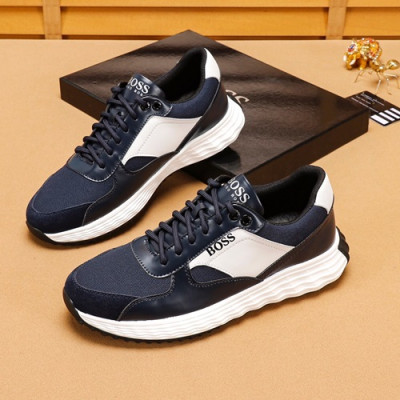 Hugo Boss 2019 Mens Leather Running Shoes - 휴고보스 2019 남성용 레더 런닝 슈즈 HUGS0025.Size(240 - 270).네이비