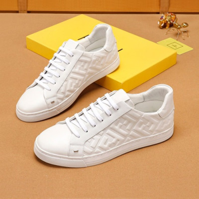 Fendi 2019 Mens Leather Sneakers - 펜디 2019 남성용 레더 스니커즈 FENS0261,Size(240 - 270).화이트