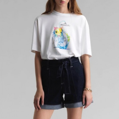 [매장판]Chloe 2020 Mm/Wm Animal Cotton Short Sleeved Tshirts - 끌로에 2020 남자 애니멀 코튼 반팔티 Chl006x.Size(xs - m).화이트