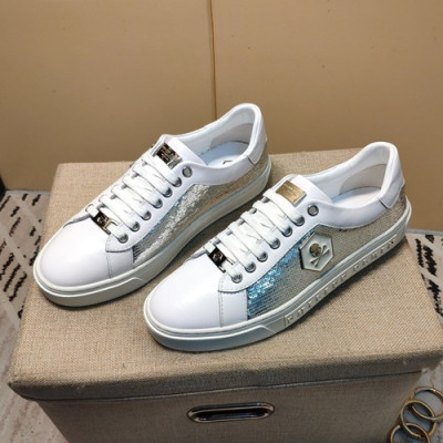 Philipp plein 2019 Mens Leather Sneakers  - 필립플레인 2019 남성용 레더 스니커즈 PPS0159,Size(240 - 270).화이트