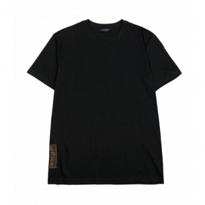 [루이비통]Louis vuitton 2020 Mm/Wm Crew-neck Cotton Short Sleeved Tshirts - 루이비통 2020 남자 크루넥 고튼 반팔티 Lou01579x.Size(s - 2xl).블랙