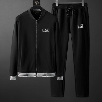 [알마니]Emporio Armani 2020 Mens Cotton Training Clothes&Pants - 알마니 2020 남성 코튼 트레이닝복&팬츠 Arm0584x.Size(m - 4xl).블랙