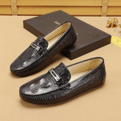 Armani 2019 Mens Leather Loafer - 알마니 2019 남성용 레더 로퍼 ARMS0127.Size (240 - 270).블랙